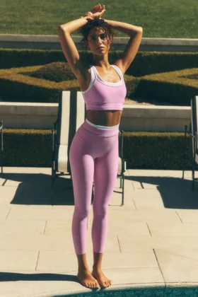 High-Waist 7/8 Better Together Leggings – Candy Heart Pink/Weiß