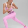 High-Waist 7/8 Better Together Leggings – Candy Heart Pink/Weiß