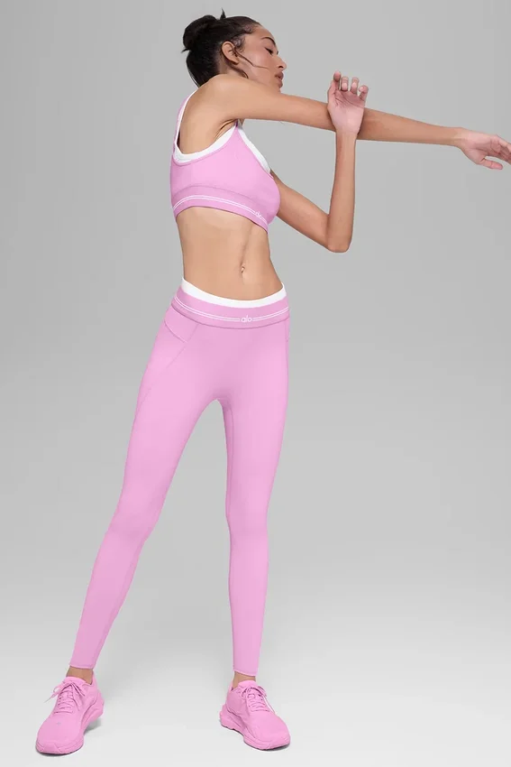 High-Waist 7/8 Better Together Leggings – Candy Heart Pink/Weiß