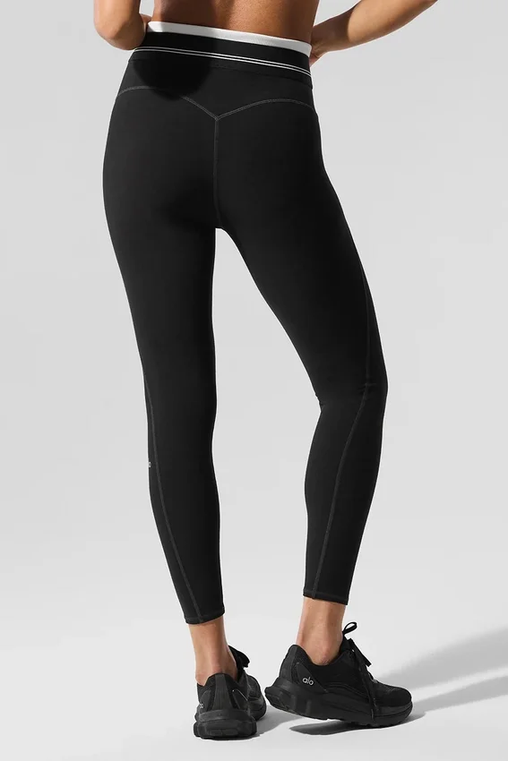 High-Waist 7/8 Better Together Leggings – Schwarz/Weiß
