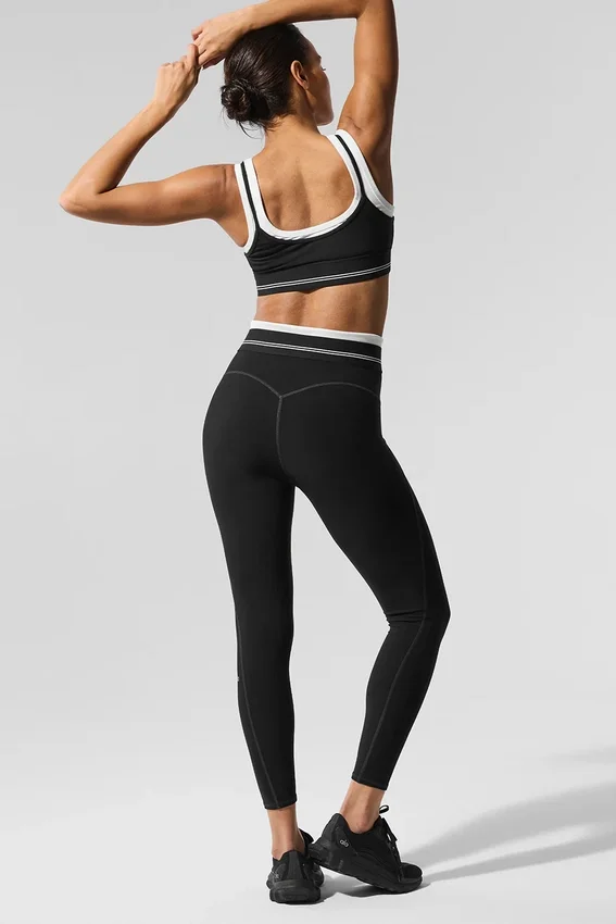 High-Waist 7/8 Better Together Leggings – Schwarz/Weiß