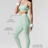 High-Waist 7/8 Better Together Leggings – Spearmint/Weiß