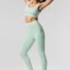 High-Waist 7/8 Better Together Leggings – Spearmint/Weiß