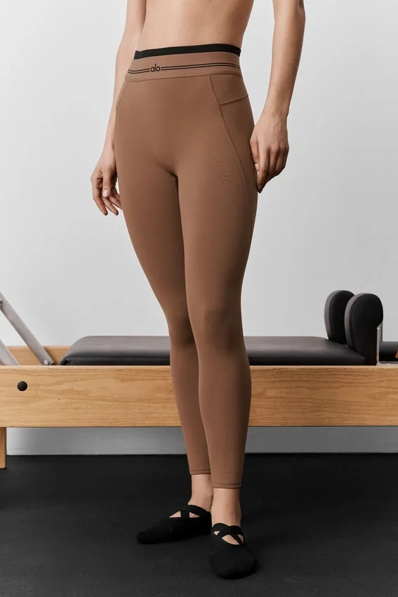 High-Waist 7/8 Better Together Leggings – Sun Kissed Brown/Bla