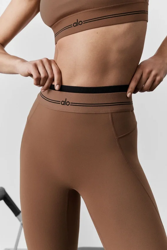 High-Waist 7/8 Better Together Leggings – Sun Kissed Brown/Bla