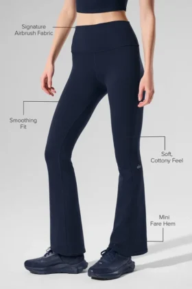 High-Waist 7/8 Bootcut-Leggings – Navy