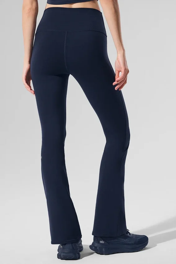 High-Waist 7/8 Bootcut-Leggings – Navy