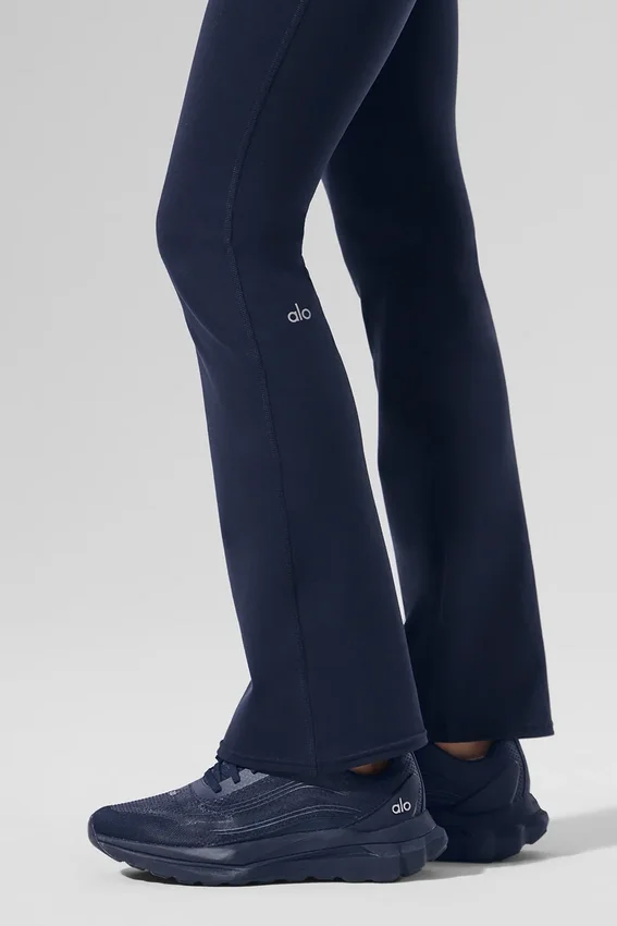 High-Waist 7/8 Bootcut-Leggings – Navy