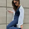 High-Waist 7/8 Bootcut-Leggings – Navy
