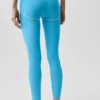 High-Waist Airbrush 7/8 Heart Throb Leggings – Azurblau/Weiß