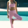 High-Waist Airbrush 7/8 Heart Throb Leggings – Candy Heart Pink/Weiß
