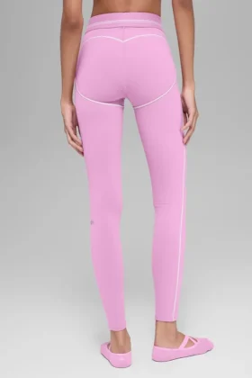 High-Waist Airbrush 7/8 Heart Throb Leggings – Candy Heart Pink/Weiß