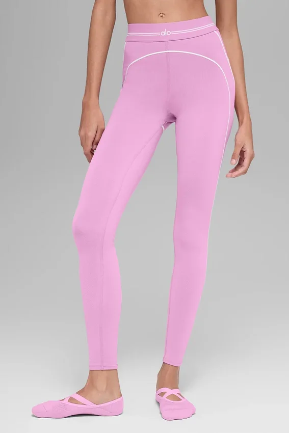 High-Waist Airbrush 7/8 Heart Throb Leggings – Candy Heart Pink/Weiß