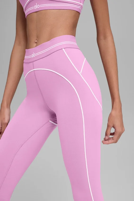 High-Waist Airbrush 7/8 Heart Throb Leggings – Candy Heart Pink/Weiß
