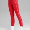 High-Waist Airbrush 7/8 Heart Throb Leggings – Leuchtend Rot/Weiß