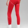 High-Waist Airbrush 7/8 Heart Throb Leggings – Leuchtend Rot/Weiß