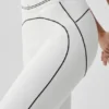 High-Waist Airbrush 7/8 Heart Throb Leggings – Weiß/Schwarz