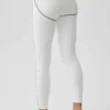High-Waist Airbrush 7/8 Heart Throb Leggings – Weiß/Schwarz