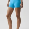 High-Waist Airbrush Better Together Shorts – Azurblau/Weiß