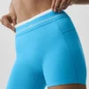 High-Waist Airbrush Better Together Shorts – Azurblau/Weiß