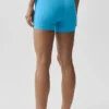 High-Waist Airbrush Better Together Shorts – Azurblau/Weiß