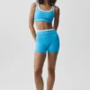 High-Waist Airbrush Better Together Shorts – Azurblau/Weiß