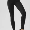 High-Waist Airbrush Fast Track Leggings – Schwarz/Weiß