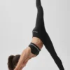 High-Waist Airbrush Fast Track Leggings – Schwarz/Weiß