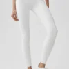 High-Waist Airbrush Fast Track Leggings – Weiß/Schwarz