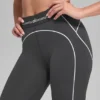 High-Waist Airbrush Heart Throb Leggings – Anthrazit/Weiß