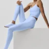 High-Waist Airbrush Legging – Hellblau