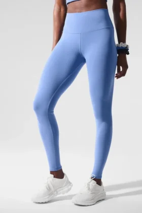 High-Waist Airbrush Legging – Kristallklares Blau