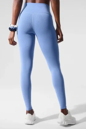 High-Waist Airbrush Legging – Kristallklares Blau