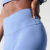 High-Waist Airbrush Legging – Kristallklares Blau