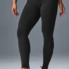 High-Waist Airbrush Legging – Schwarz