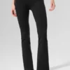 High-Waist Airbrush Leggings mit 7/8-Bootcut – Schwarz