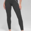 High-Waist Airbrush Leggings mit 7/8-Schnitt „Heart Throb“ – Anthrazit/Weiß