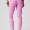 High-Waist Airlift 7/8-Leggings – Candy Heart Pink/Weiß