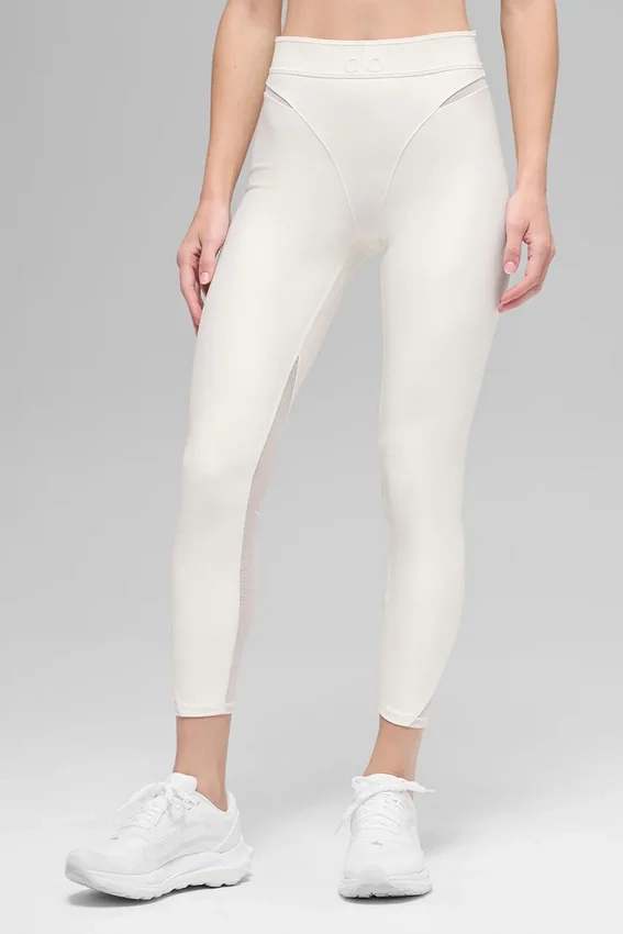 High-Waist Airlift 7/8 Rebel Leggings – Ivory