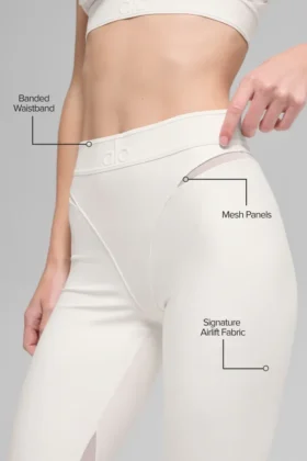 High-Waist Airlift 7/8 Rebel Leggings – Ivory