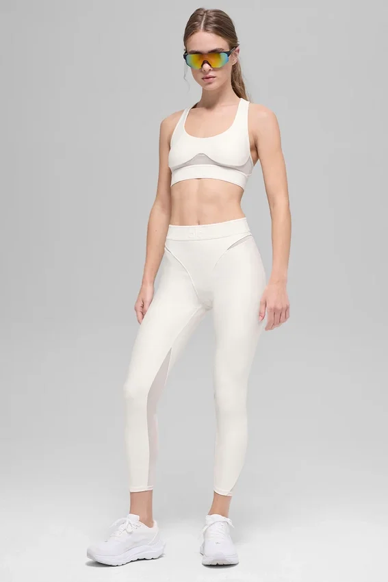 High-Waist Airlift 7/8 Rebel Leggings – Ivory