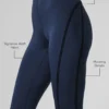 High-Waist Airlift Capri-Hose – Marineblau