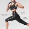 High-Waist Airlift Capri-Hose mit superglattem Kontrast – Schwarz/Weiß