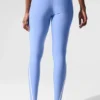 High-Waist Airlift Charger 7/8-Leggings – Kristallklares Blau/Weiß