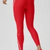 High-Waist Airlift Charger 7/8-Leggings – Leuchtend Rot/Weiß