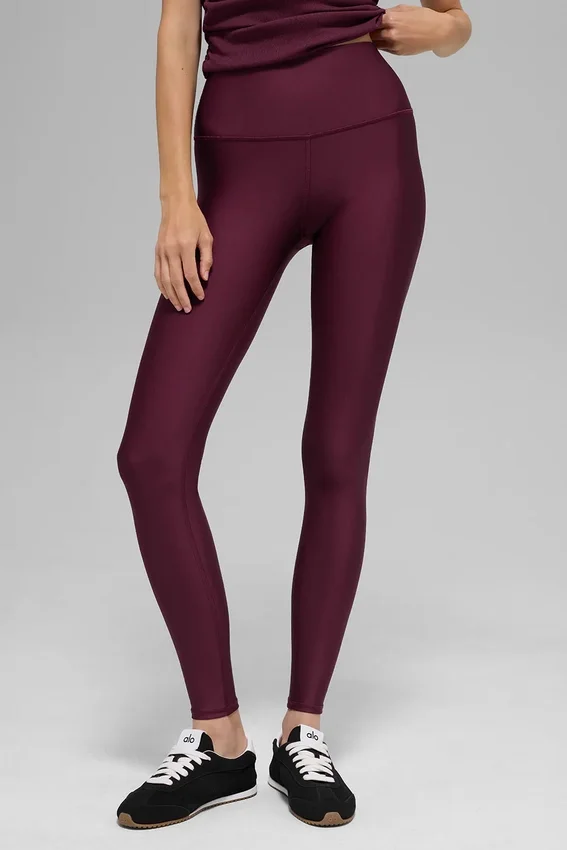 High-Waist Airlift Legging – Burgunderrot