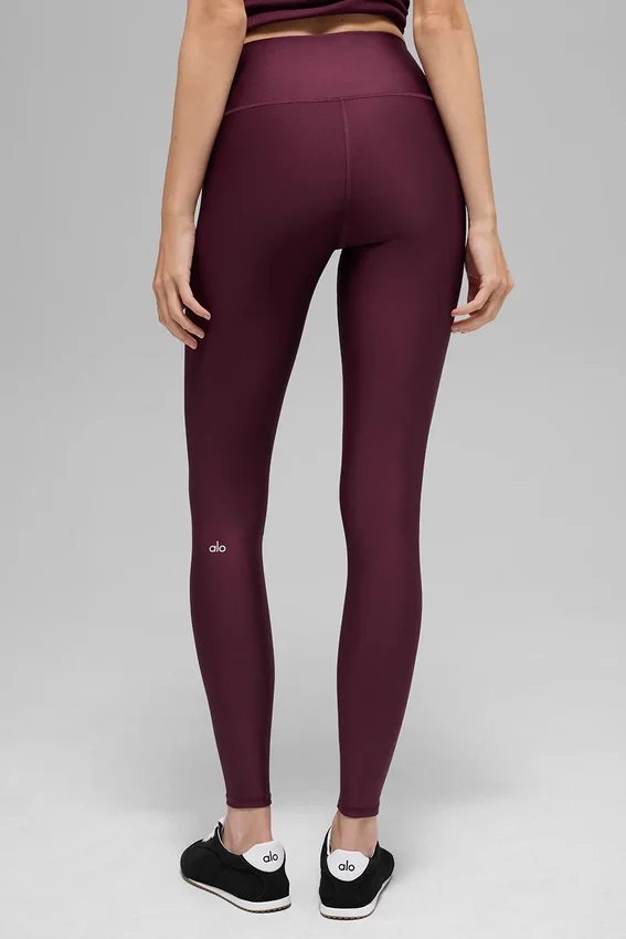 High-Waist Airlift Legging – Burgunderrot