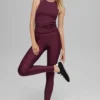High-Waist Airlift Legging – Burgunderrot