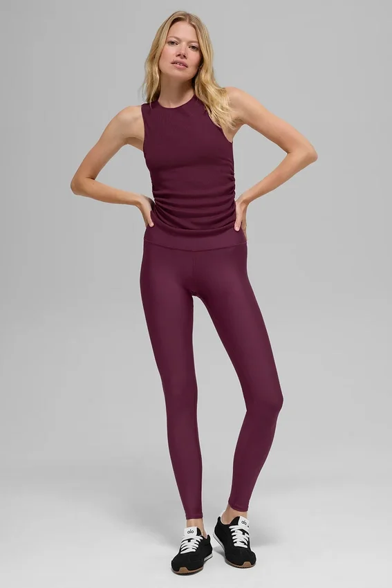 High-Waist Airlift Legging – Burgunderrot