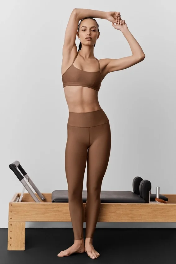 High-Waist Airlift Legging – Sun Kissed Brown